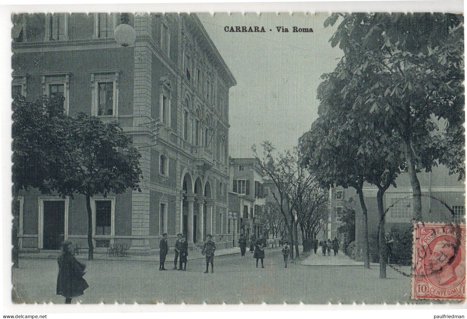 Carrara - Via Roma - Viaggiata 1915 (vedi Descrizione) - Carrara