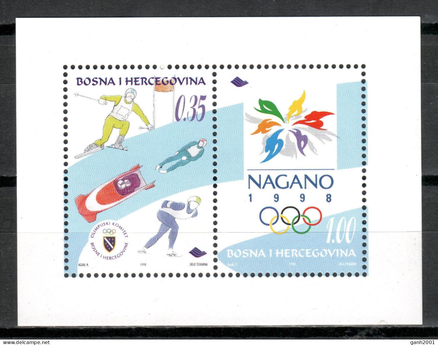 Bosnia & Herzegovina 1998 / Winter Olympic Games Nagano MNH Juegos Olímpicos Invierno Olympische Spiele / Cu20914  34-17 - Winter 1998: Nagano