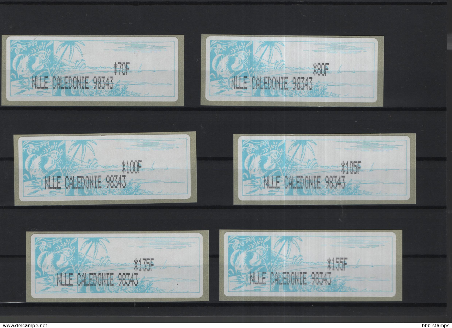 Neukaledonien Michel Cat.No. Mnh/** ATM Set 1 Teller 98343 - Franking Labels