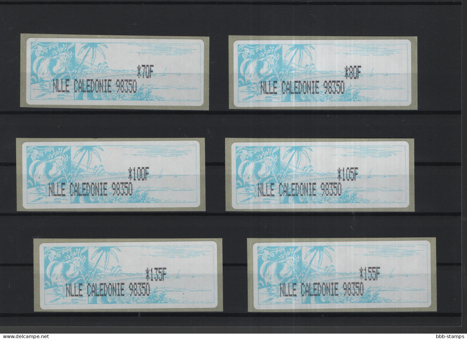 Neukaledonien Michel Cat.No. Mnh/** ATM Set 1 Teller 98350 - Franking Labels