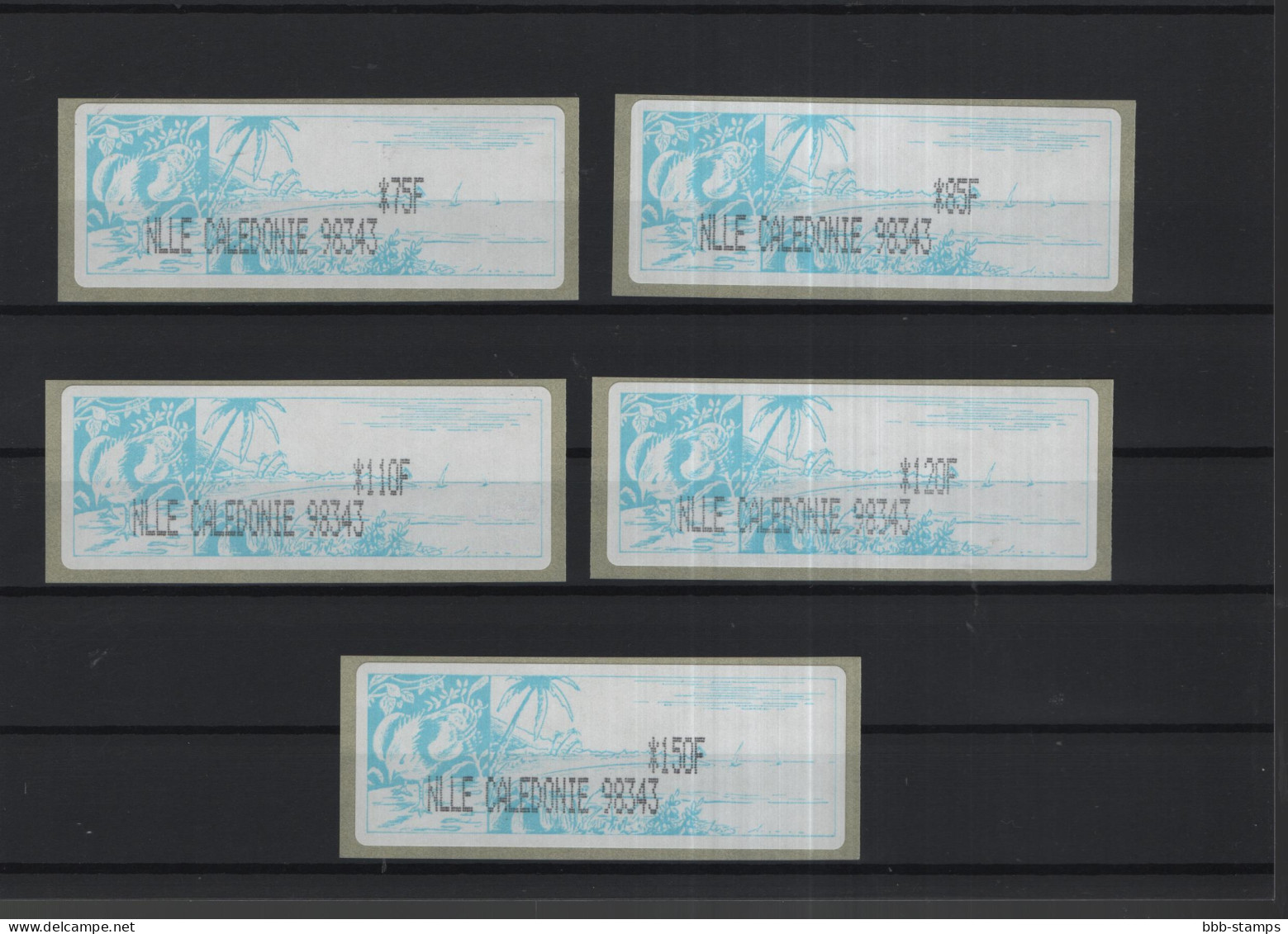 Neukaledonien Michel Cat.No. Mnh/** ATM Set 1 Teller 98343 (2) - Franking Labels