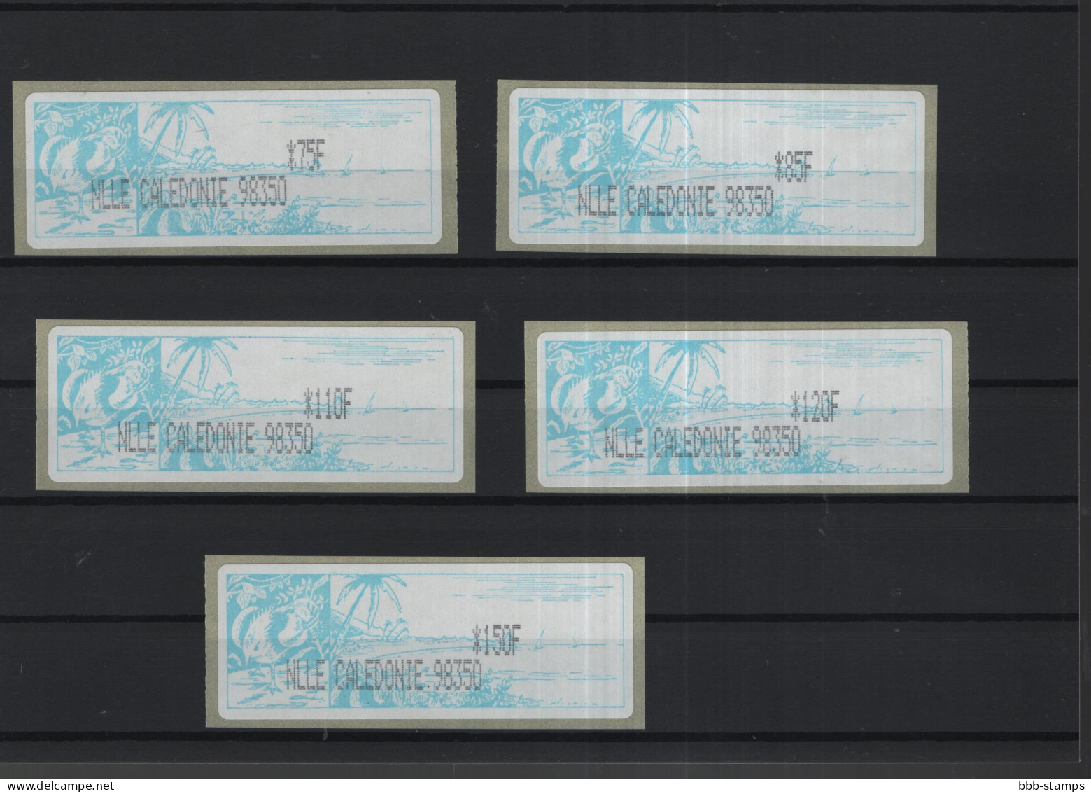 Neukaledonien Michel Cat.No. Mnh/** ATM Set 1 Teller 98350 (2) - Frankeervignetten