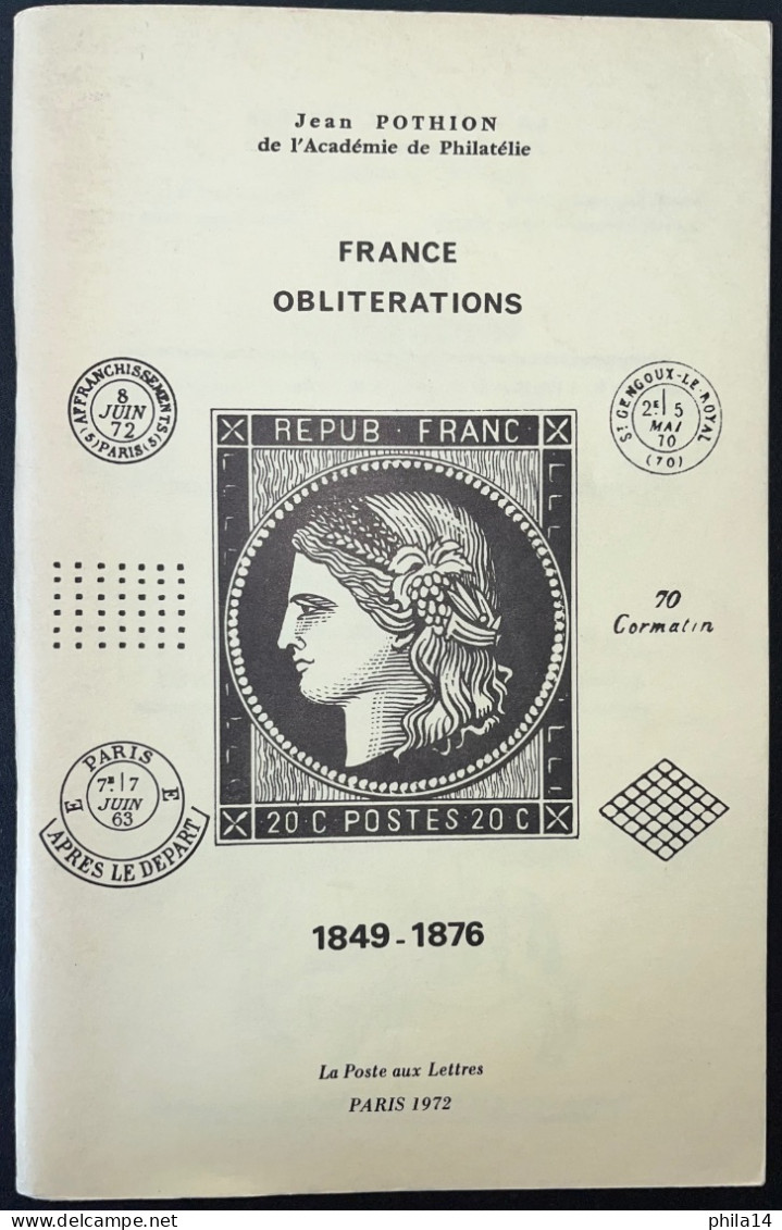 POTHION / FRANCE OBLITERATIONS 1849-1876 / 1972 - Frankrijk