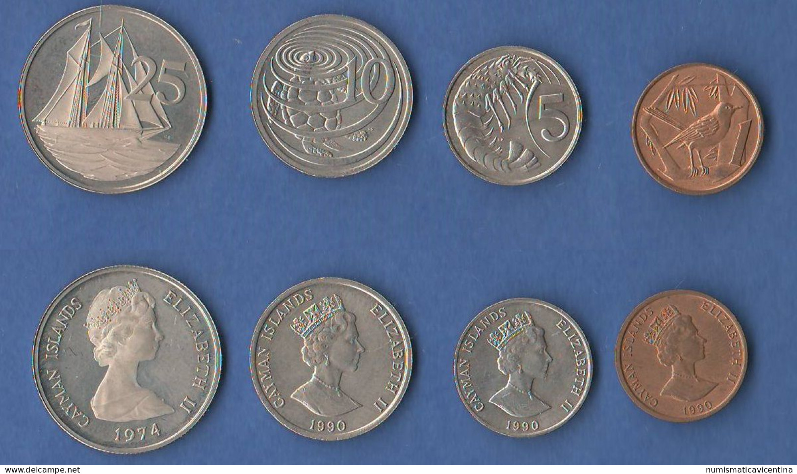 CAYMAN Islands 1 + 5 + 10 + 25 Cents - Kaaiman Eilanden