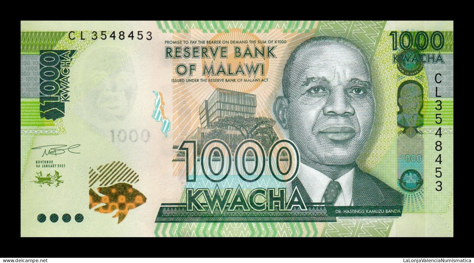 Malawi 1000 Kwacha 2021 Pick 67e Capicua Sc Unc - Malawi