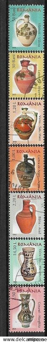 C3979 - Roumanie 2005 - Poteries 7v.obliteres - Oblitérés