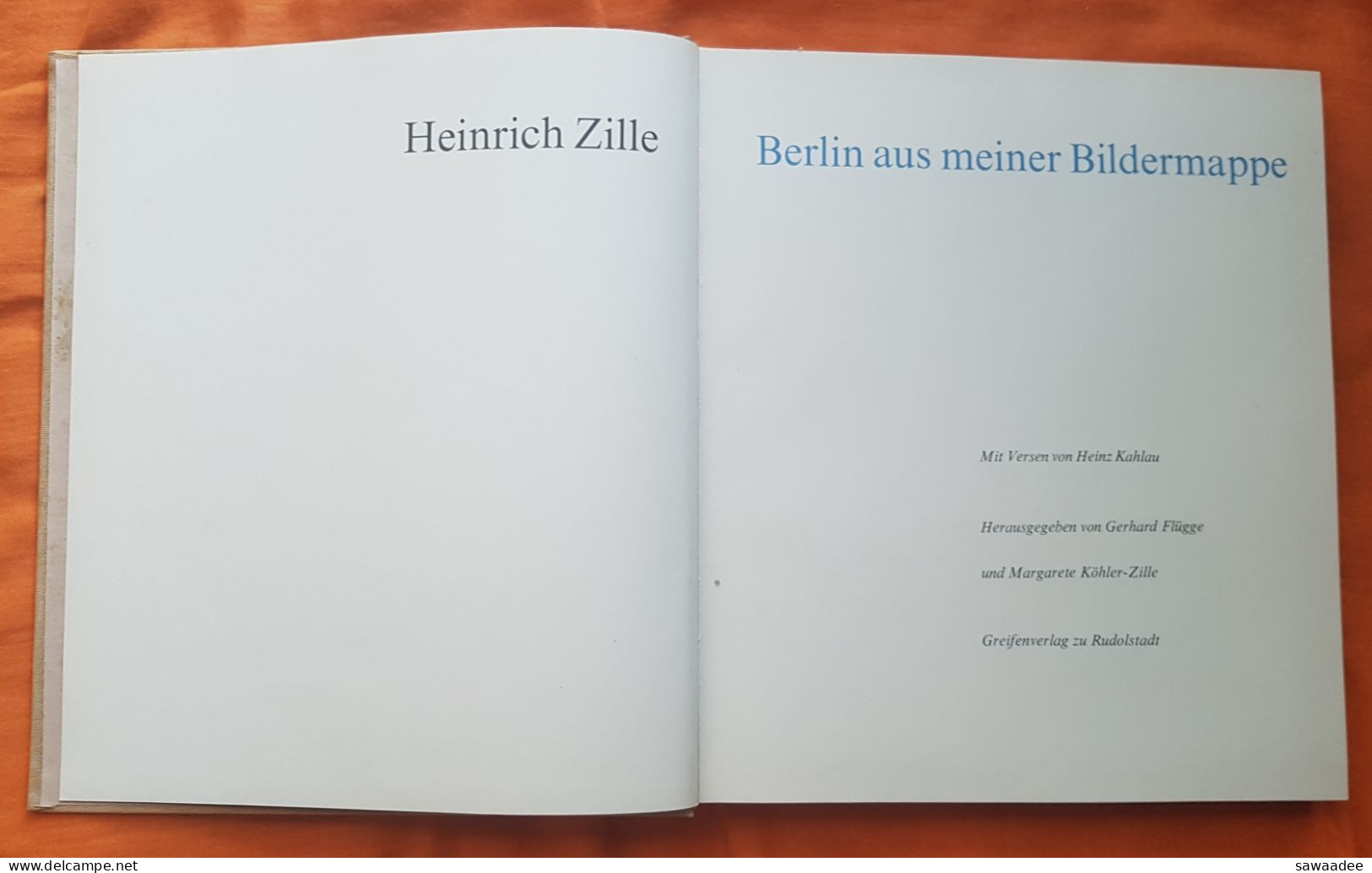 LIVRE D'ART - PEINTRE - HEINRICH ZILLE - BERLIN AUS MEINER BILDERMAPPE - BIOGRAPHIE - 1972 - DESSINS ET PEINTURES