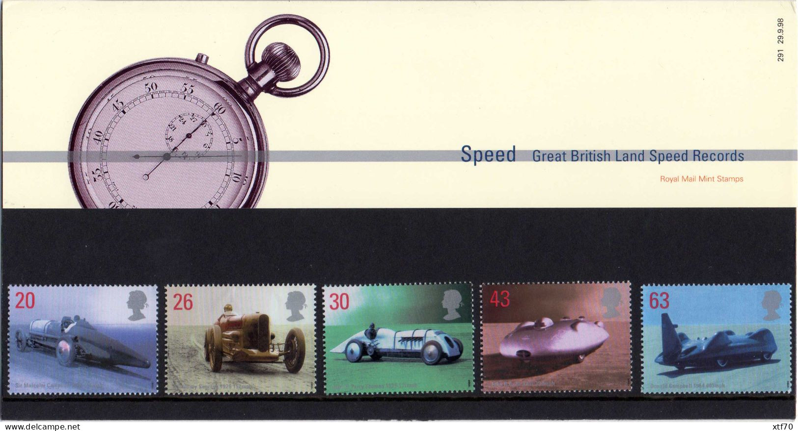 GREAT BRITAIN 1998 Land Speed Record Holders Presentation Pack - Presentation Packs