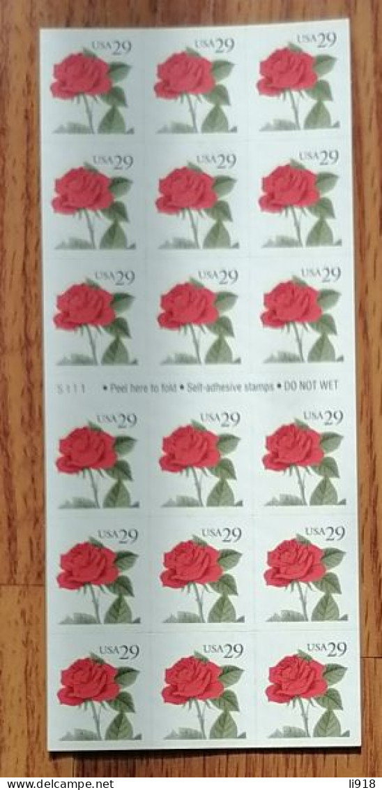USA 1993 Roses Booklet MNH - 3. 1981-...