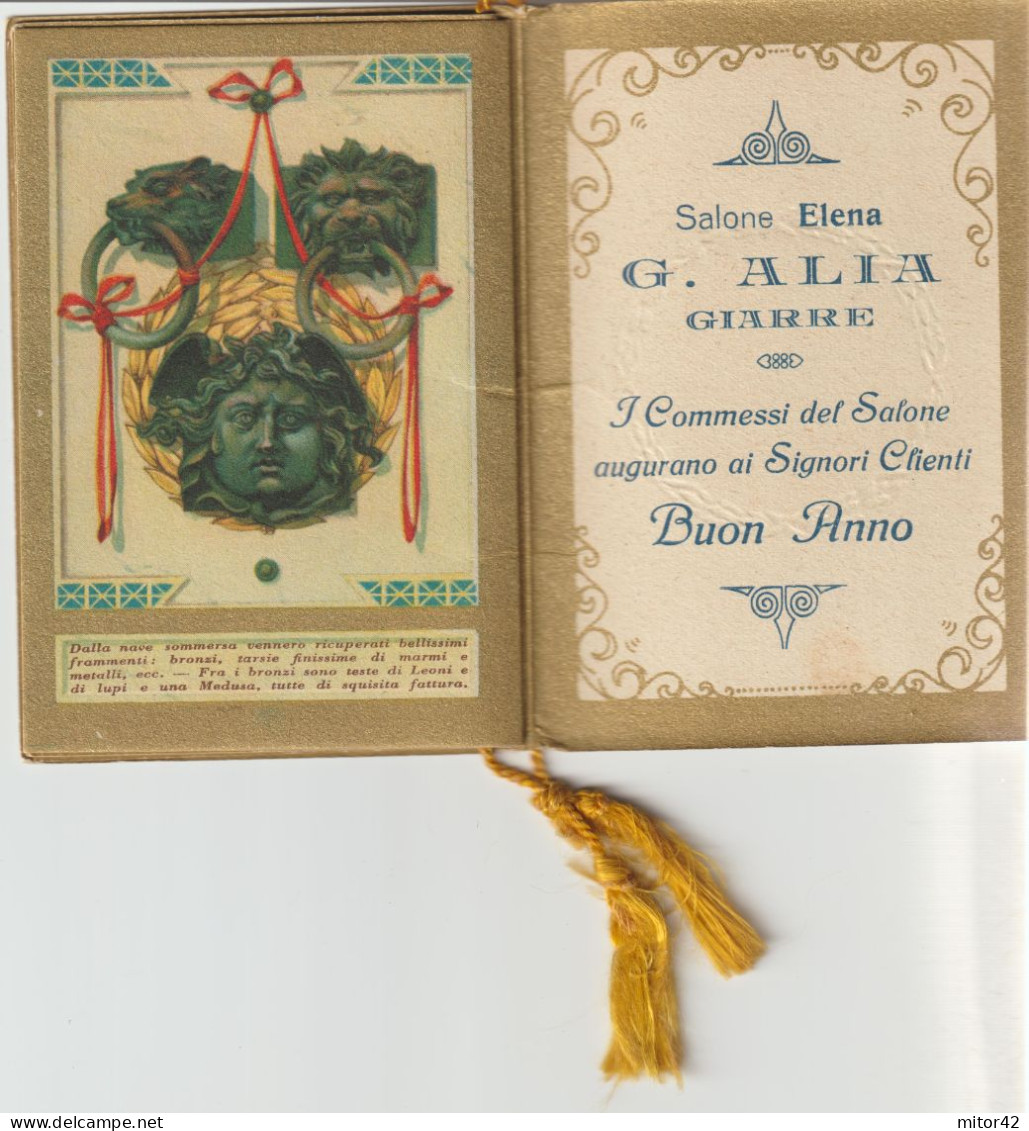 25-Calendarietto Da Barbiere-1930-Lo Specchio Di Diana Con Custodia-Salone Elena G. Alia-Giarre-Catania - Grand Format : 1941-60