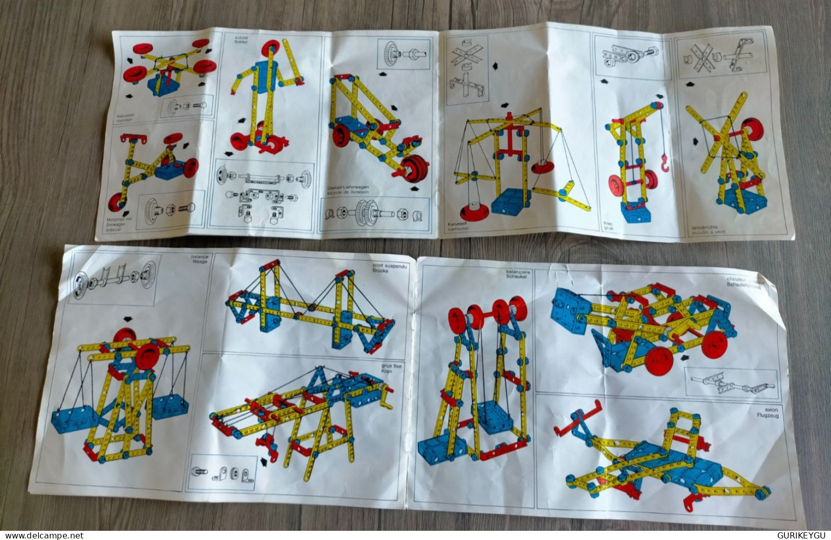 Catalogue Notice MECCANO N°  1et 2 Junior MANUEL D'INSTRUCTION - Meccano