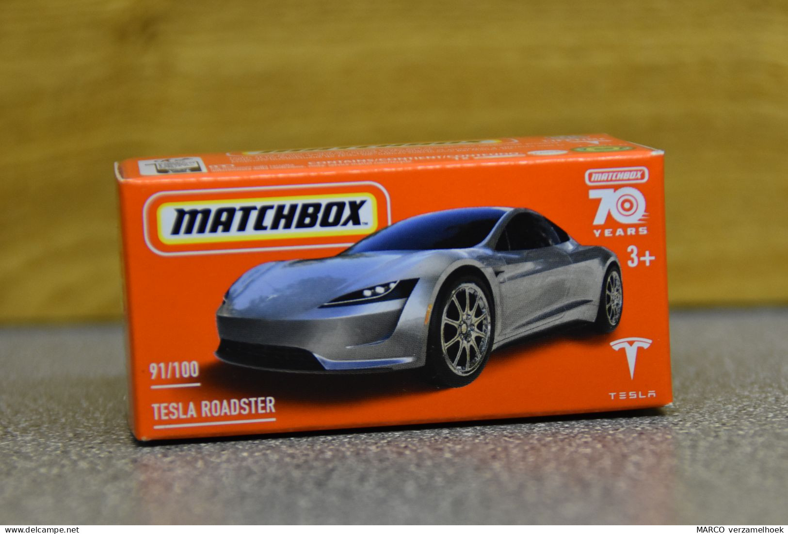 Mattel - Matchbox 70 Years 91/100 Tesla Roadster - Matchbox (Mattel)