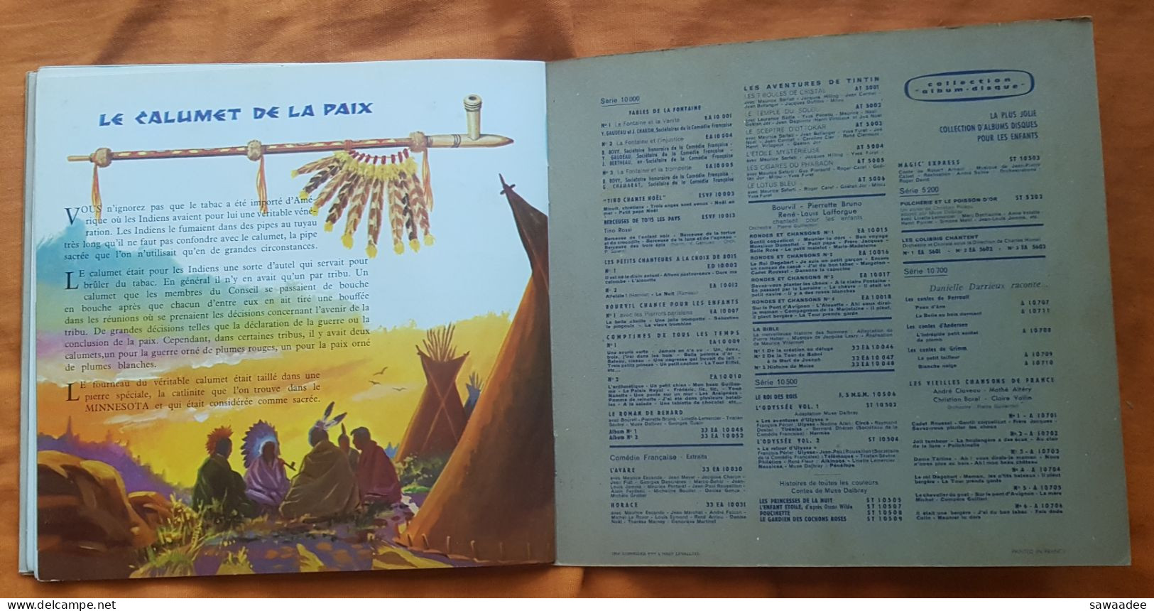 COLLECTION ALBUM DISQUE 45 T - LES VRAIS INDIENS D'AMERIQUE LES GRANDS CHEFS - RACONTES PAR SOLEIL NOIR Et GILLES - Bambini