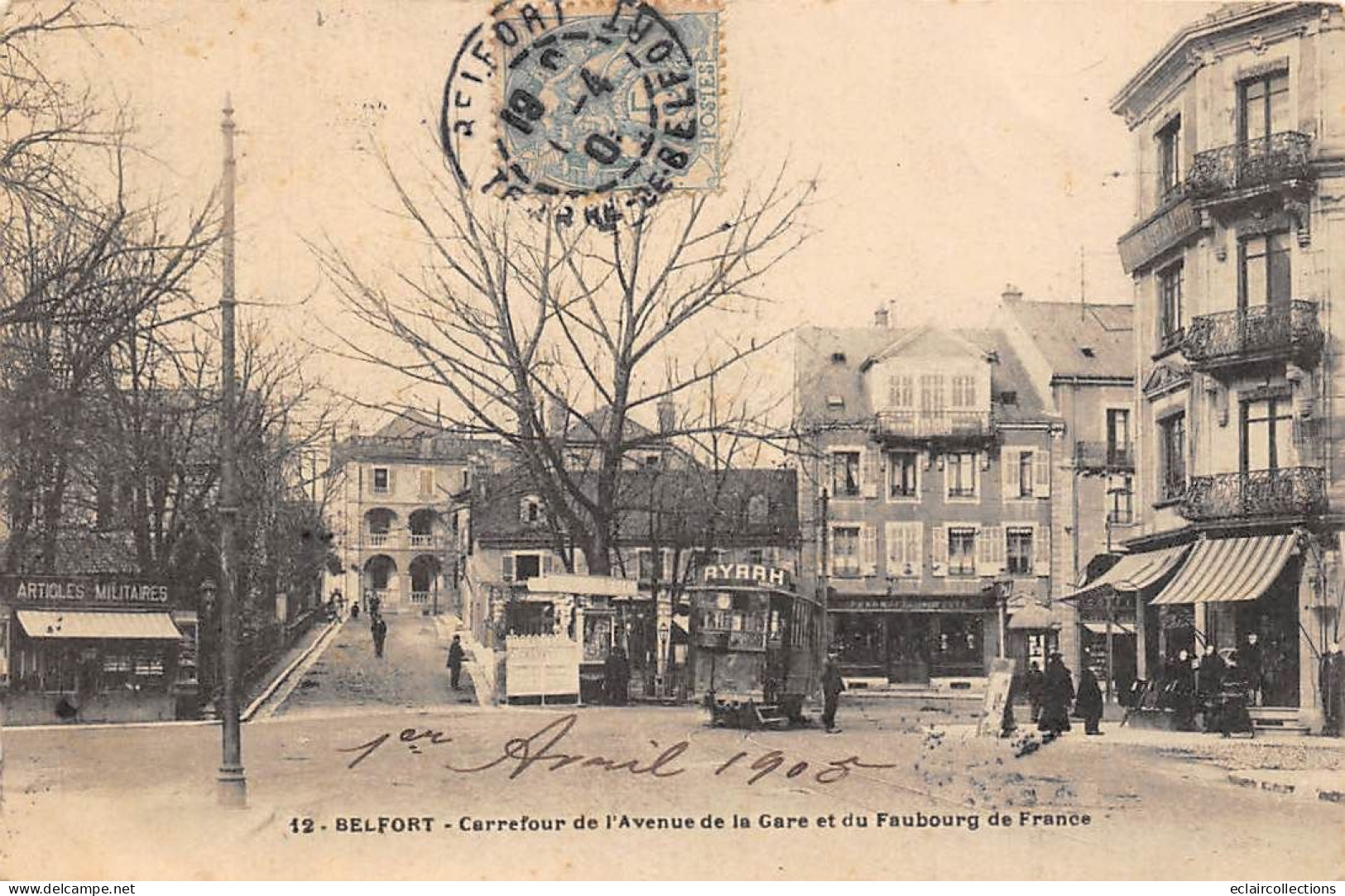 Belfort         90         Carrefour Avenue De La Gare Et De France. Tramways          (voir Scan) - Belfort - Stadt
