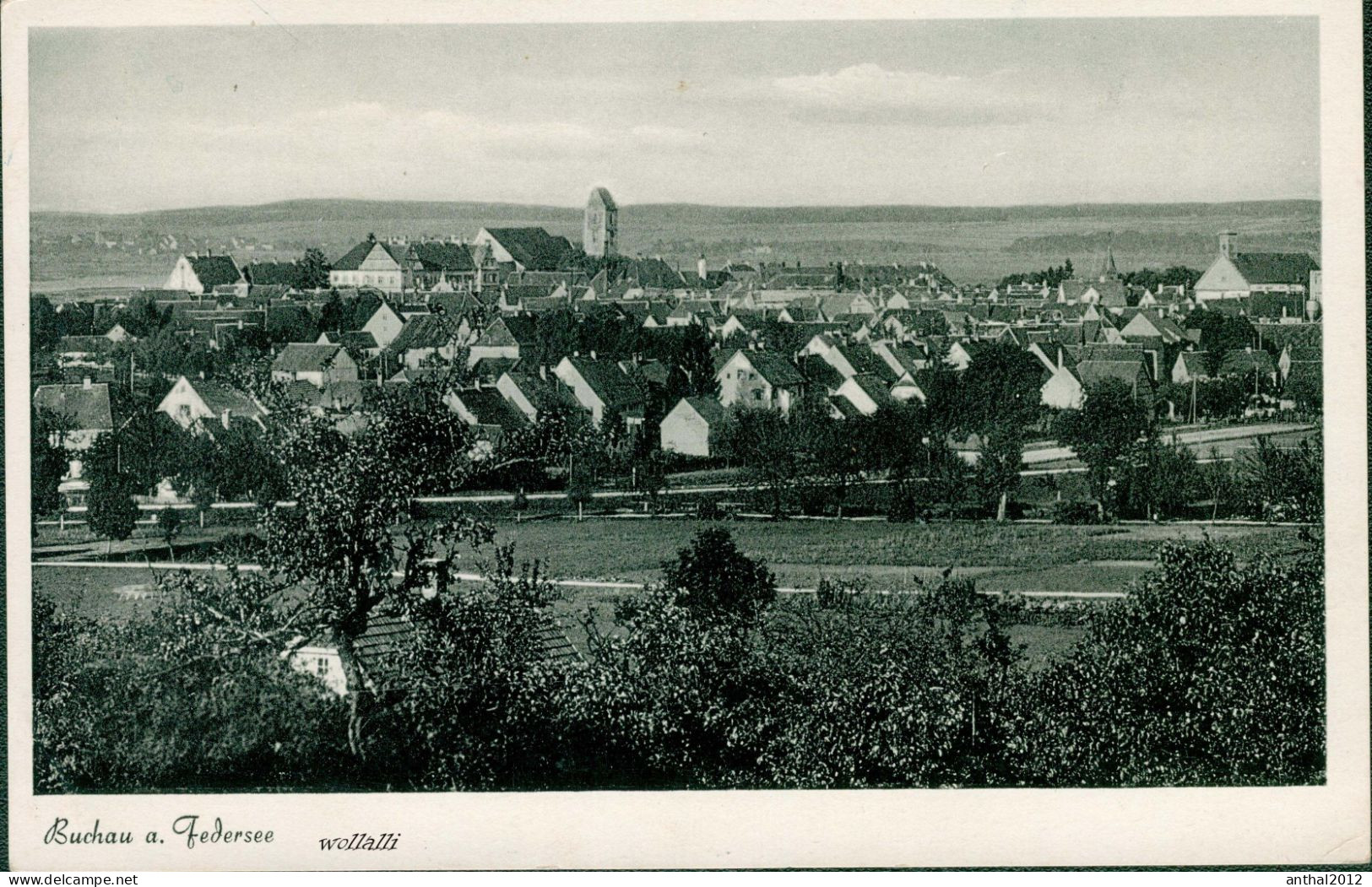 Rar Wohnhäuser In Buchau Am Federsee (noch Ohne Bad) 11.8.1952 Notopfermarke - Bad Buchau