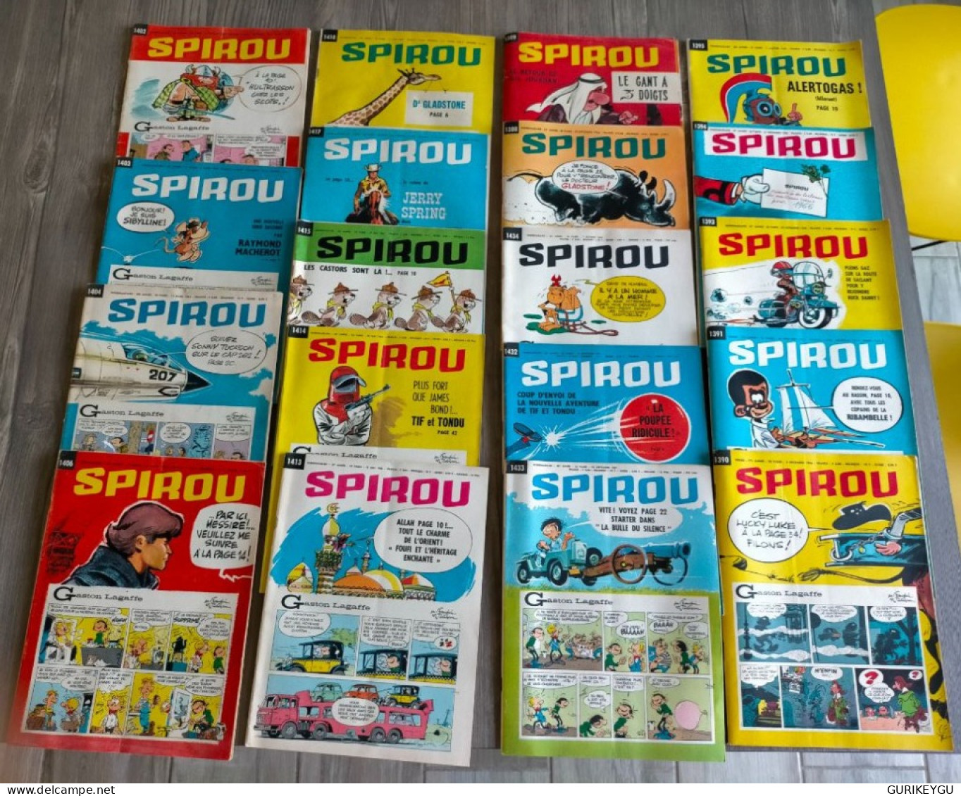 Lot 19 SPIROU N° 1406.1404.1403.1402.1413.1413.1414.1415.1417.1418.1433.1432.1434.1388.1389.1390.1391.1393.1394.1395 - Spirou Et Fantasio