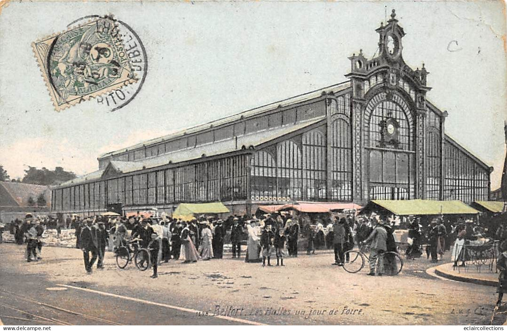 Belfort         90         Les Halles Un Jour De Foire  - Couleur -        (voir Scan) - Belfort - Città