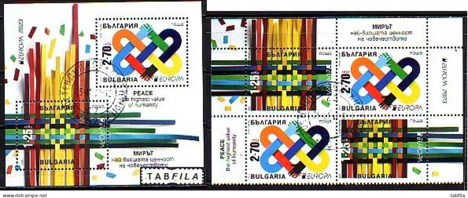 BULGARIA / BULGARIE - 2023 - Europa-CEPT - 2v X 2 - Tete-besch + Bl Used - Gebraucht