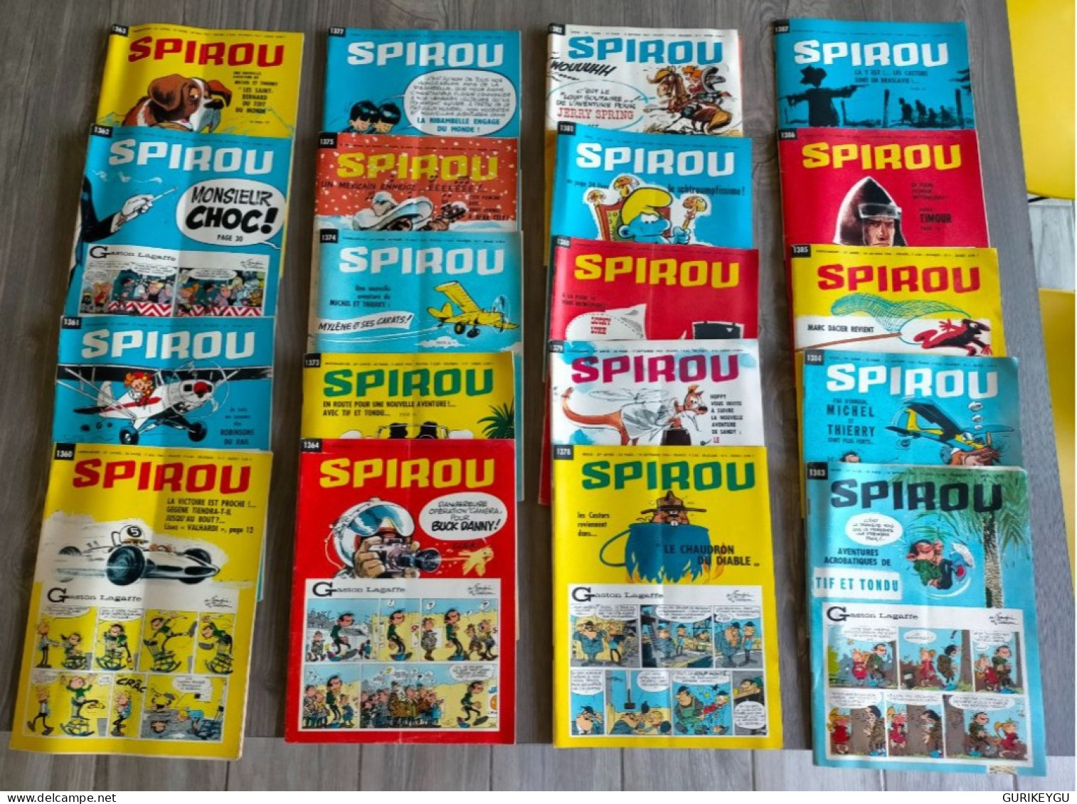 Lot 19 SPIROU N° 1360.1361.1362.1363.1364.1373.1374.1375.1377.1378.1379.1380.1381.1382.1383.1384.1385.1386.1387 De 1964 - Spirou Et Fantasio