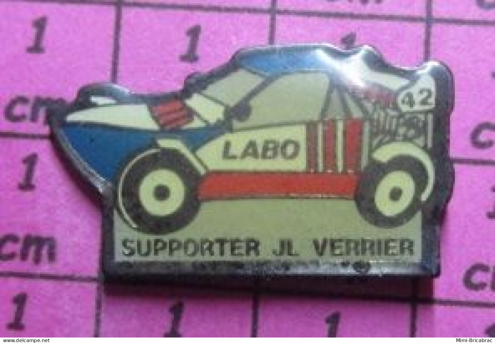 2617 Pin's Pins / Beau Et Rare / AUTOMOBILES / VOITURE RALLYE BUGGY SUPORTER JL VERRIER - Rallye