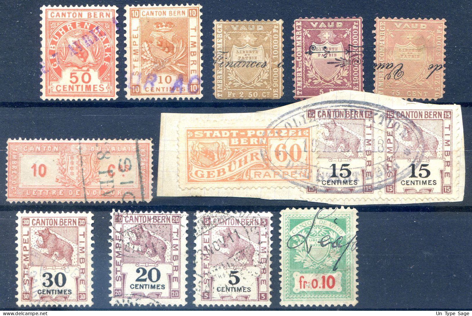 Suisse, FISCAUX - Lot De 11 Timbres - (F039) - Fiscale Zegels