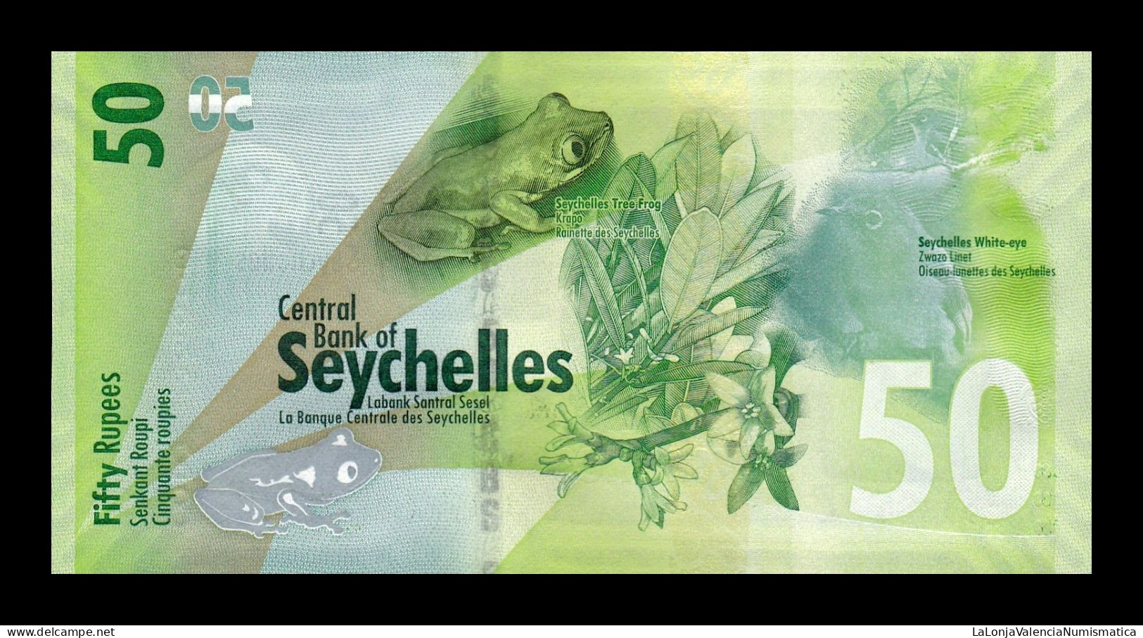 Seychelles 50 Rupees 2016 Pick 49 Nice Serial Sc Unc - Seychellen