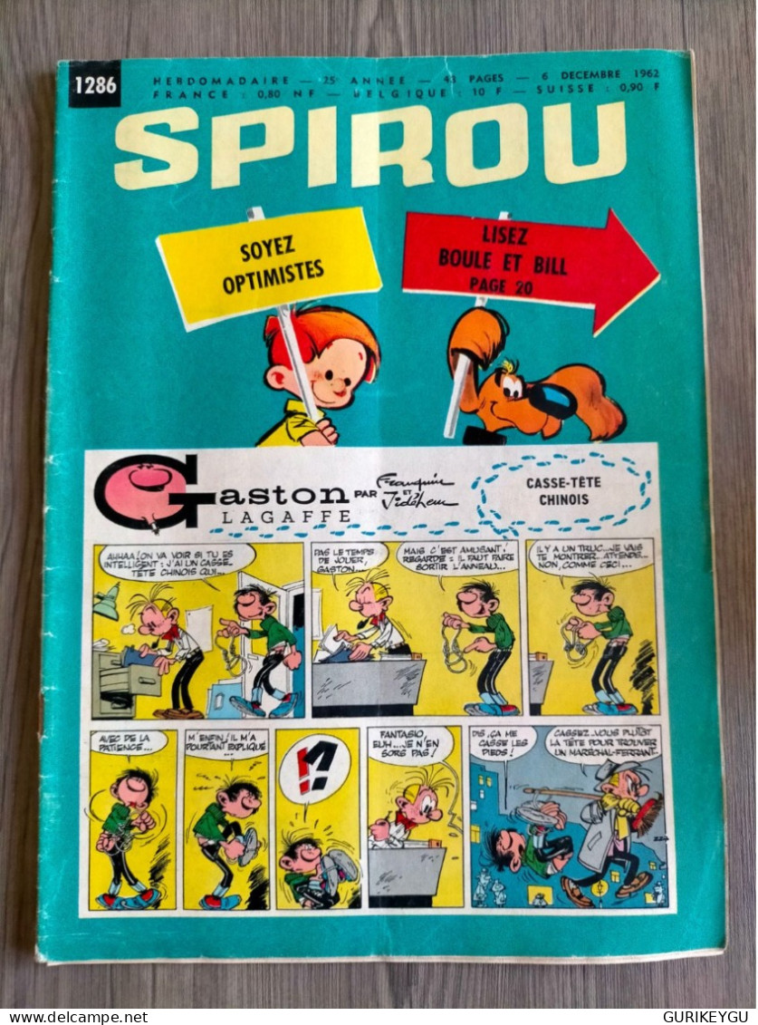 BD SPIROU N° 1286 Complet Avec Mini Récit BIEN  06/12/1962 - Spirou Et Fantasio