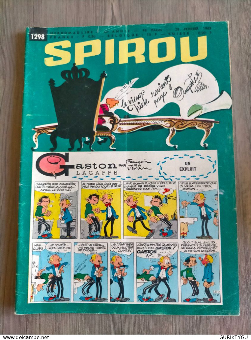 BD SPIROU N° 1298  Complet Avec Mini Récit   28/02/1963 - Spirou Et Fantasio