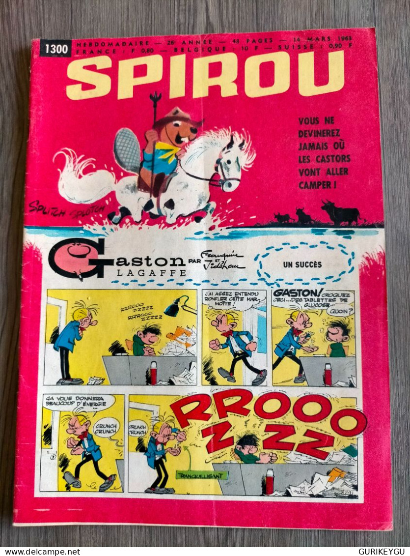 BD SPIROU N° 1300   Complet Avec Mini Récit   14/03/1963 - Spirou Et Fantasio