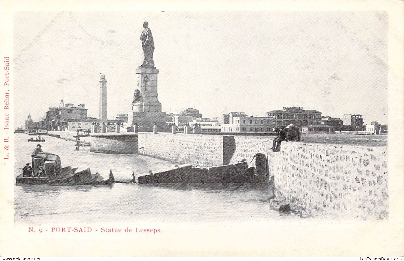 EGYPTE - Port-Said - Statue De Lesseps - Carte Postale Ancienne - Port-Saïd