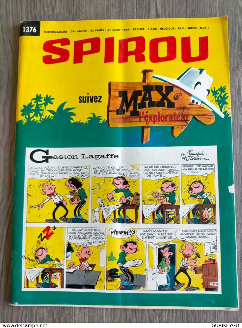 BD SPIROU N° 1376  Complet Avec Mini Récit   27/08/1964 - Spirou Et Fantasio