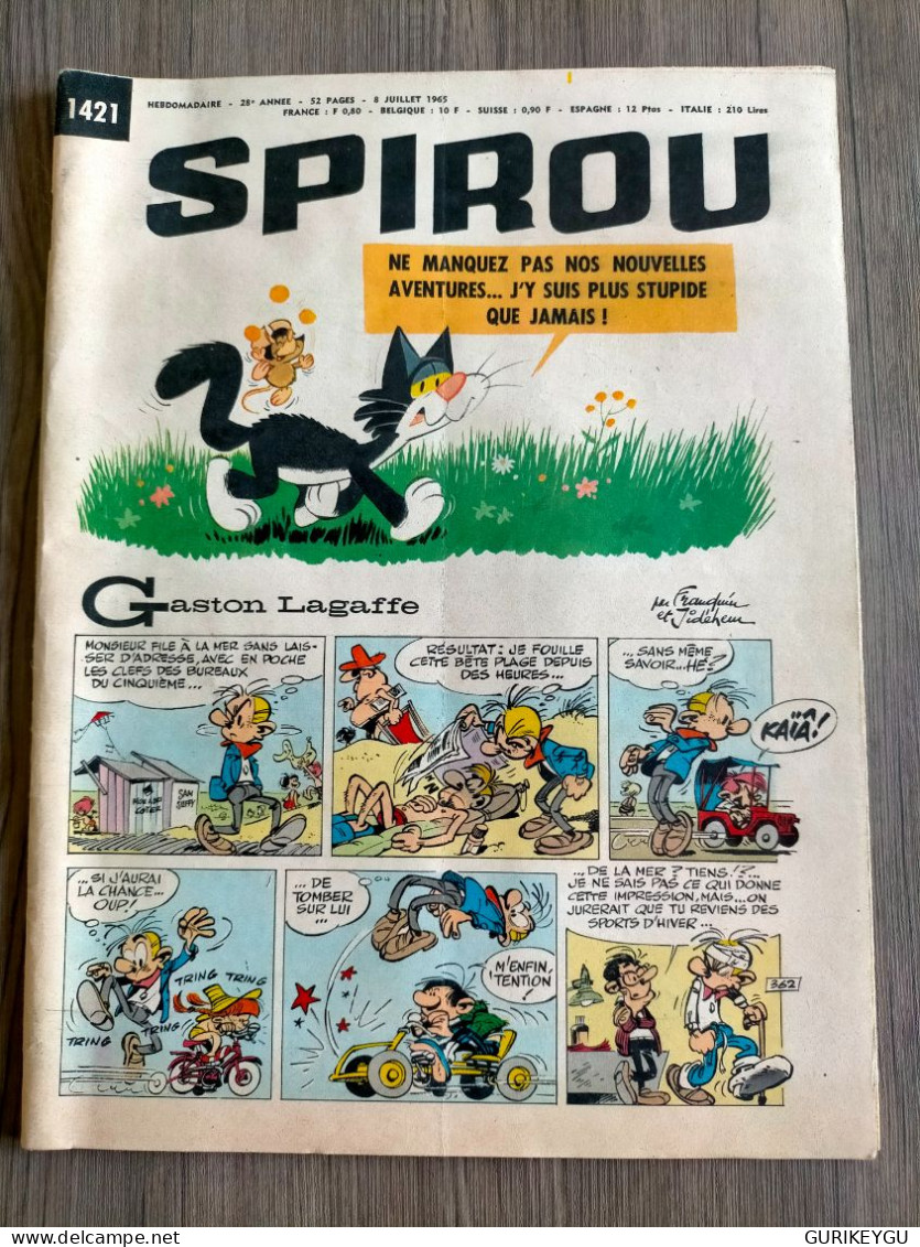 BD SPIROU N° 1421   Complet Avec Mini Récit   08/07/1965 TTBE - Spirou Et Fantasio