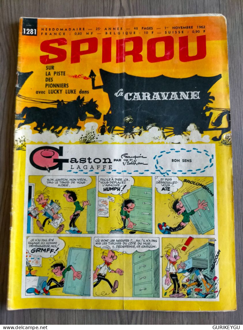BD SPIROU N° 1281  Complet Avec Mini Récit  01/11/1962 - Spirou Et Fantasio
