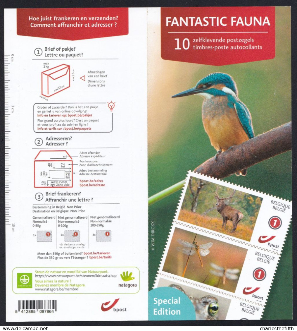 Belgium 2021 - FANTASTIC FAUNA  / Animals - ( DUOSTAMP ** MYSTAMP ** ) - Livret 10 TIMBRES ** Autocollants - Ungebraucht