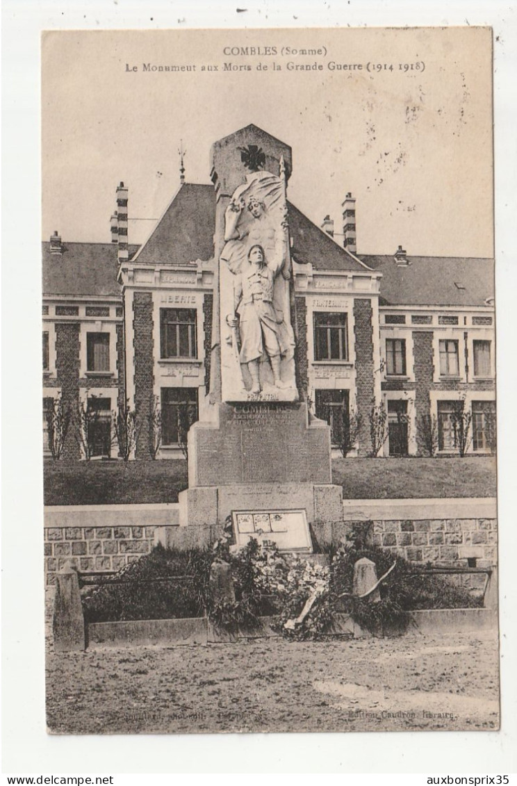 COMBLES - LE MONUMENT AUX MORTS DE LA GRANDE GUERRE(1914/1918) - 80 - Combles