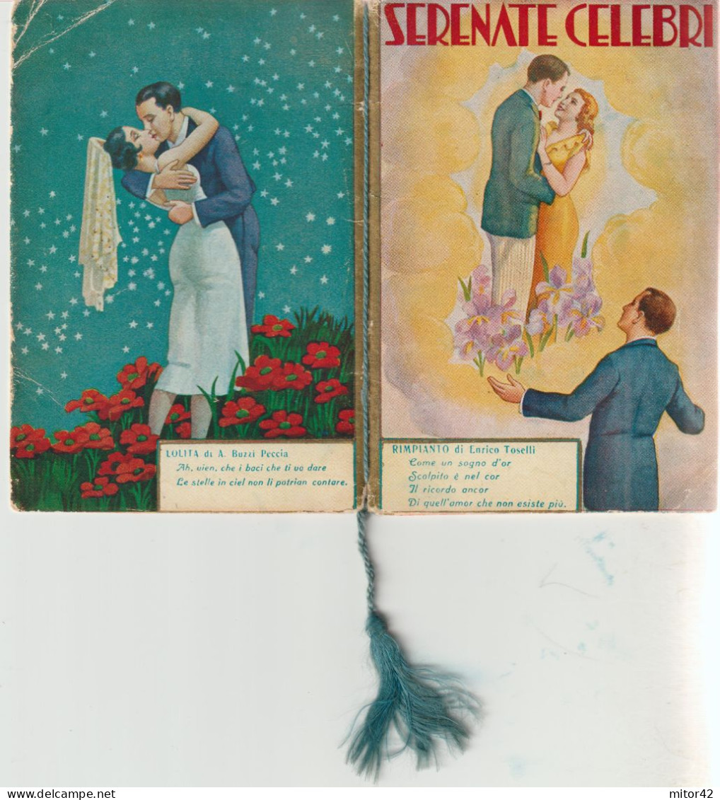 53-Calendarietto Da Barbiere-1940-Serenate Celebri-con Custodia-Salone Piave Lotera Domenico-Nicolosi-Catania - Grand Format : 1941-60
