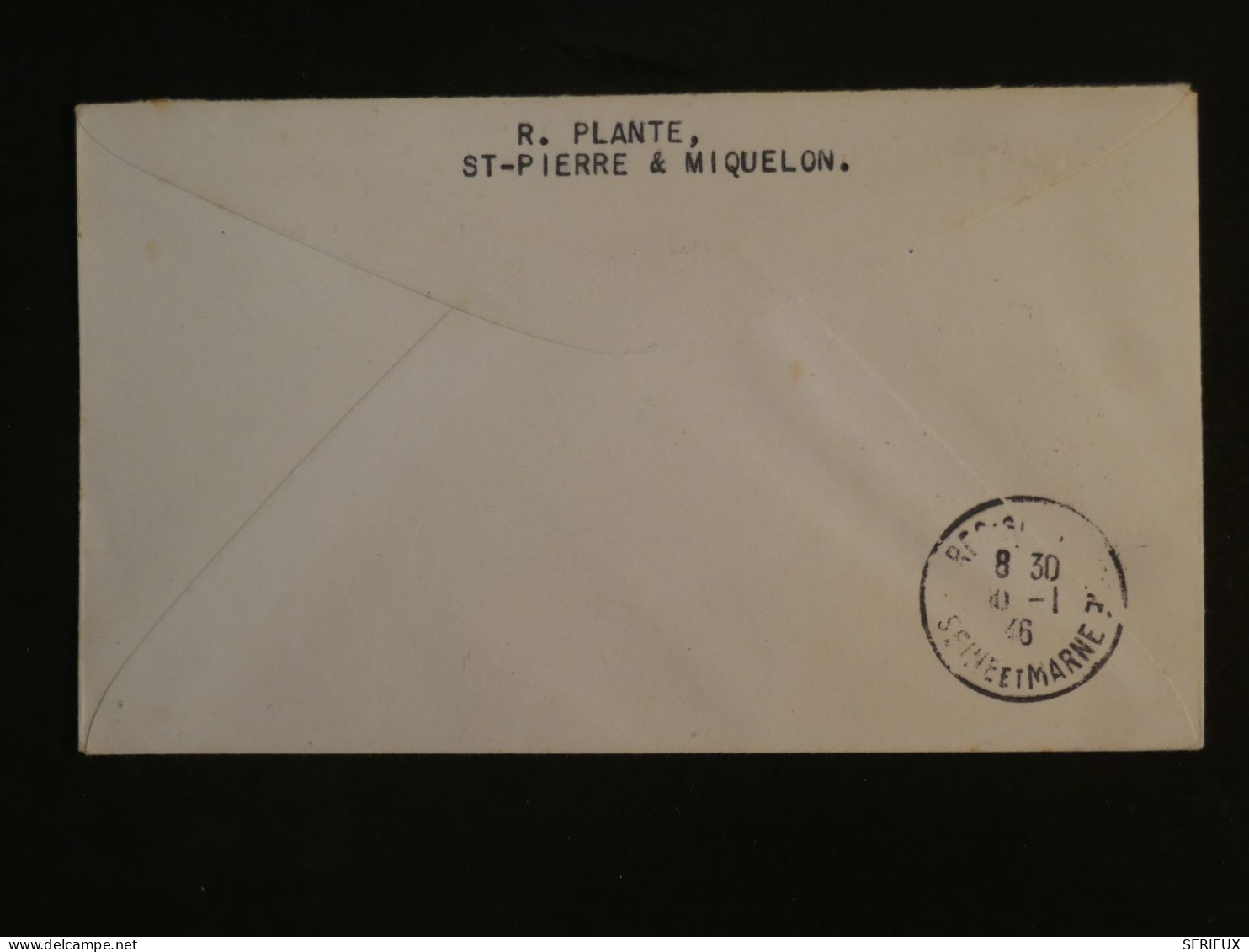 BU8 ST PIERRE MIQUELON BELLE LETTRE FRANCE LIBRE 1945  A  VAIRES  FRANCE  ++ AFF. PLAISANT++ - Storia Postale