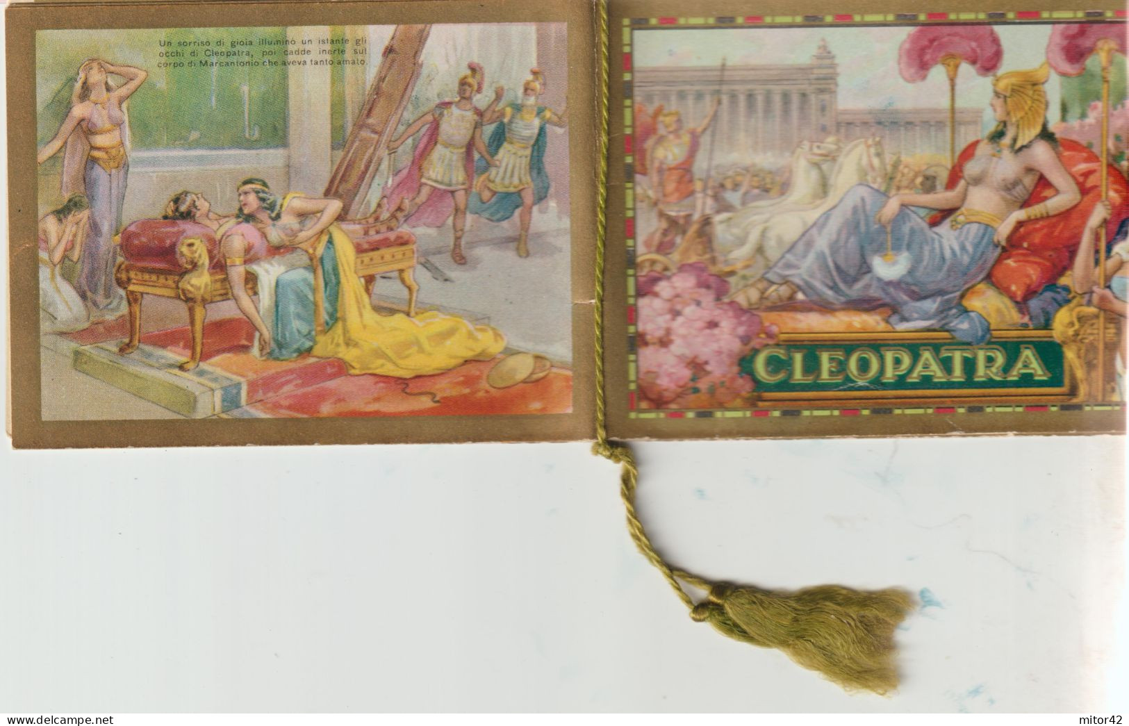 58-Calendarietto Da Barbiere-1936-Cleopatra-con Custodia Aperta Ma Calendario Fior Di Stampa - Grand Format : 1941-60