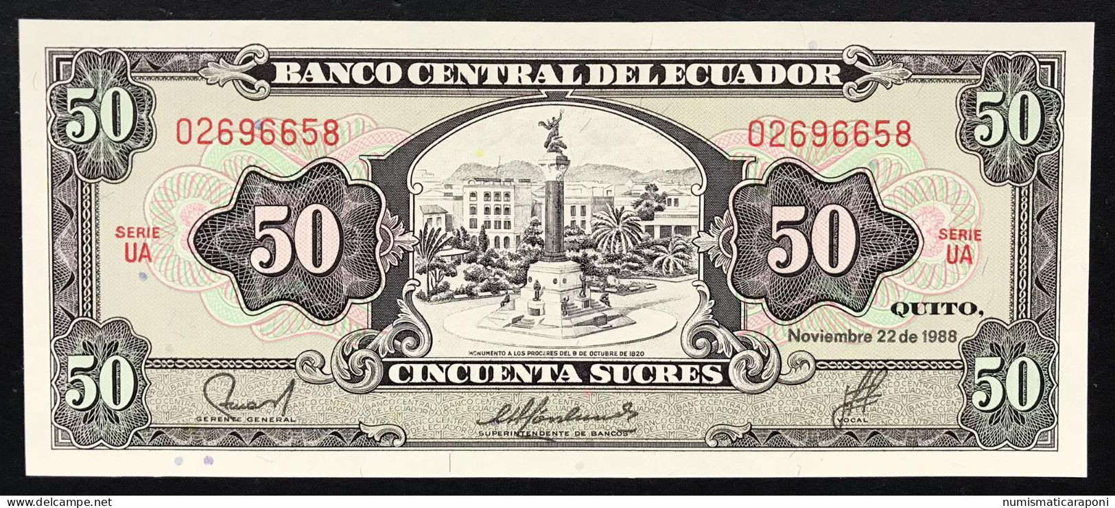 Ecuador  50 Sucres 1988 LOTTO 4576 - Ecuador