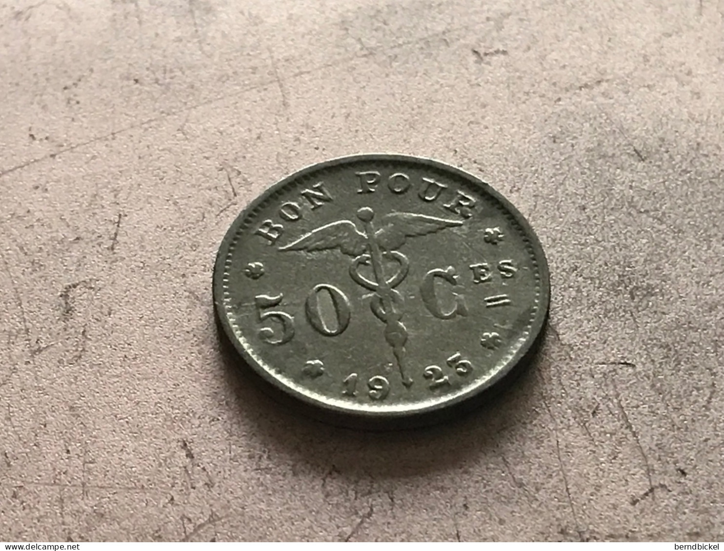 Münze Münzen Umlaufmünze Belgien 50 Centimes 1923 Belgique - 50 Centimes
