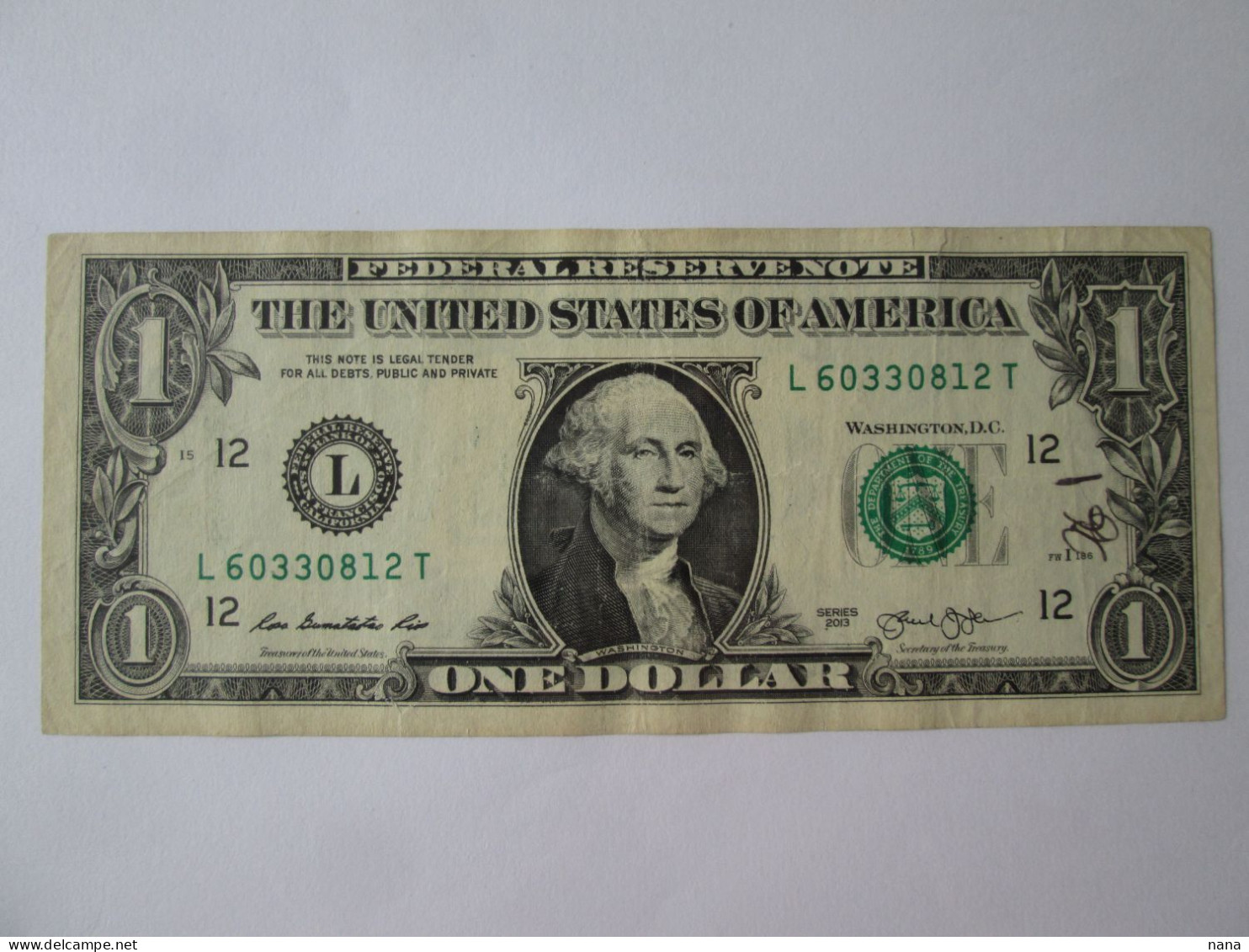 USA 1 Dollar 2013 Banknote See Pictures - National Currency