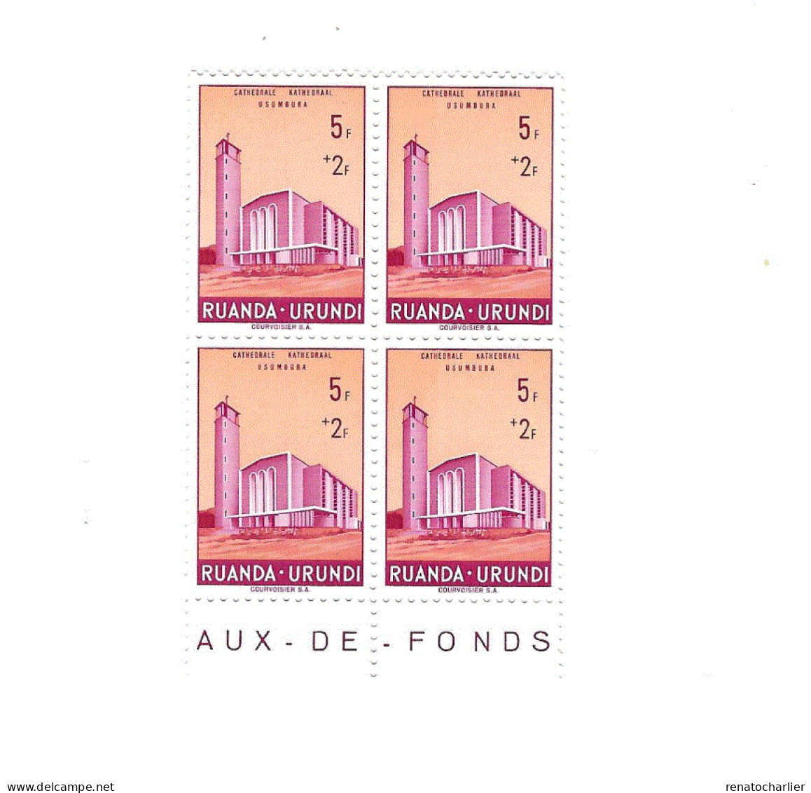 Cathédrale D'Usumbura.MNH,Neuf Sans Charnière.Bloc De 4. - Unused Stamps