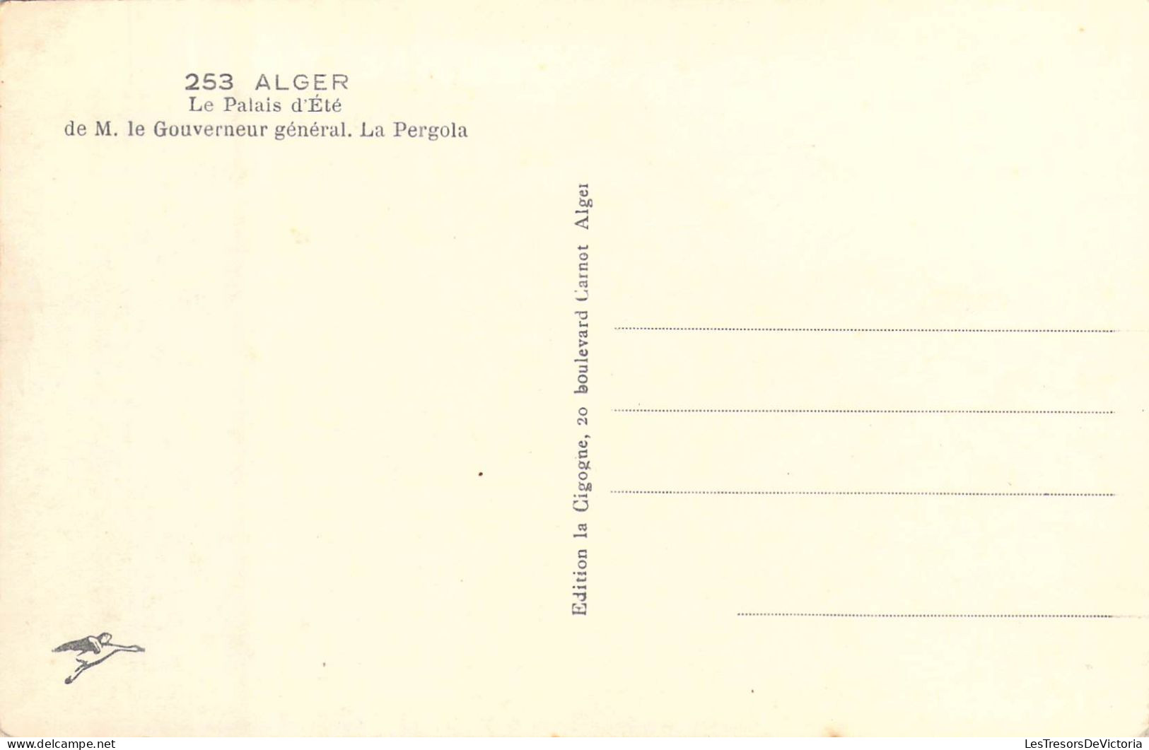 ALGERIE - Alger - Le Palais D'été De M. Le Gouverneur Générale - La Pergola - Carte Postale Ancienne - Algerien