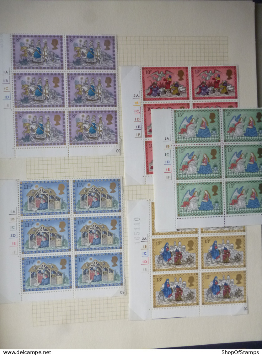 GREAT BRITAIN SG 1104-08 CHRISTMAS BL6 MARGIN - Sheets, Plate Blocks & Multiples