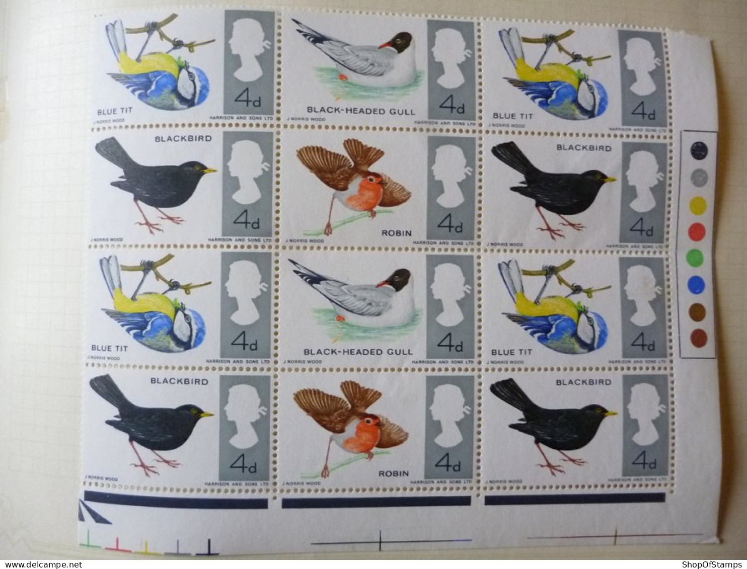 GREAT BRITAIN SG 696 BRITISH BIRDS   MINT 2 BL4 AS BL9 FEW LIGHTLY HINGED With TRAFIC LIGHTS - ....-1951 Pre-Elizabeth II