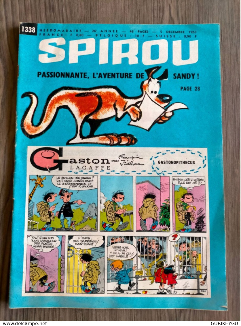 BD SPIROU N° 1338  Complet Avec Mini Récit  05/12/1963 - Spirou Et Fantasio