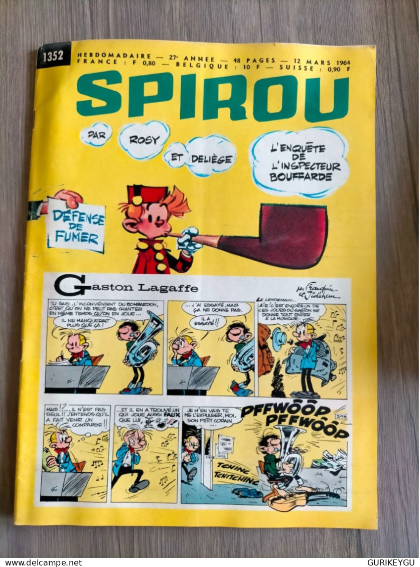 BD SPIROU N° 1352  Complet Avec Mini Récit  BIEN  12/03/1964 - Spirou Et Fantasio