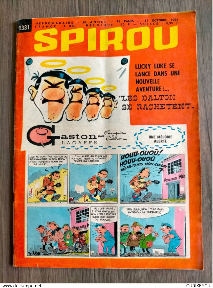 BD SPIROU N° 1331  Complet Avec Mini Récit  TTBE  17/10/1963 - Spirou Et Fantasio