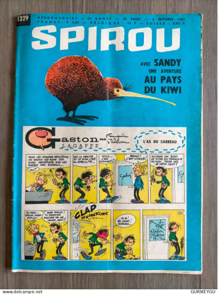 BD SPIROU N° 1329 Complet Avec Mini Récit  TTBE  03/10/1963 - Spirou Et Fantasio