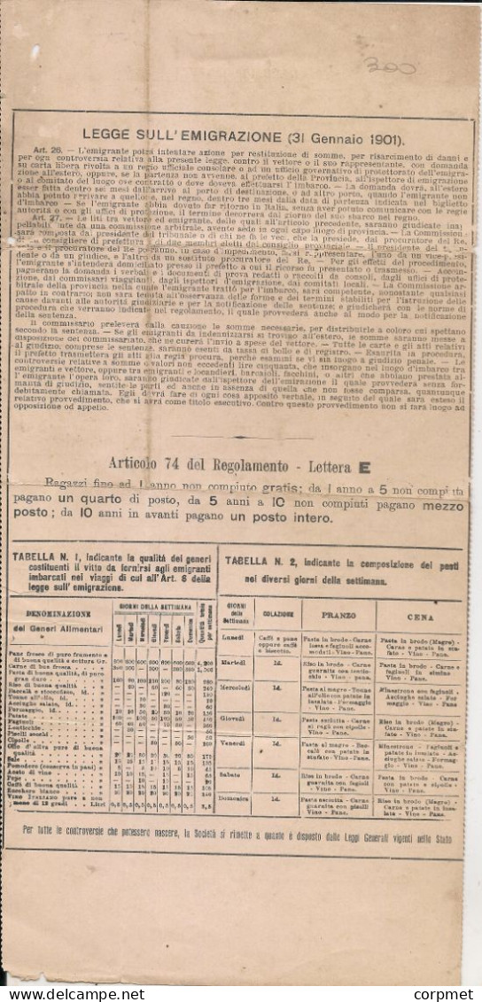 BOAT TICKET 1910 NAVIGAZIONE A VAPORE - ANCONA - GENOVA To BUENOS AIRES + ANCONA Smallpox Vaccination Certificate - Wereld